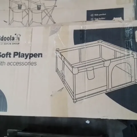 BOXED KIDOOLA SOFT PLAYPEN WITH ACCESSORIES