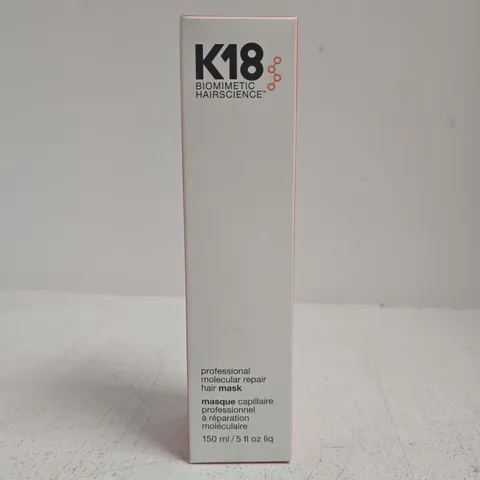 K18 BIOMIMETIC HAIRSCIENCE PROFESSIONAL MOLECULAR REPAIR HAIR MASK – 150 ML