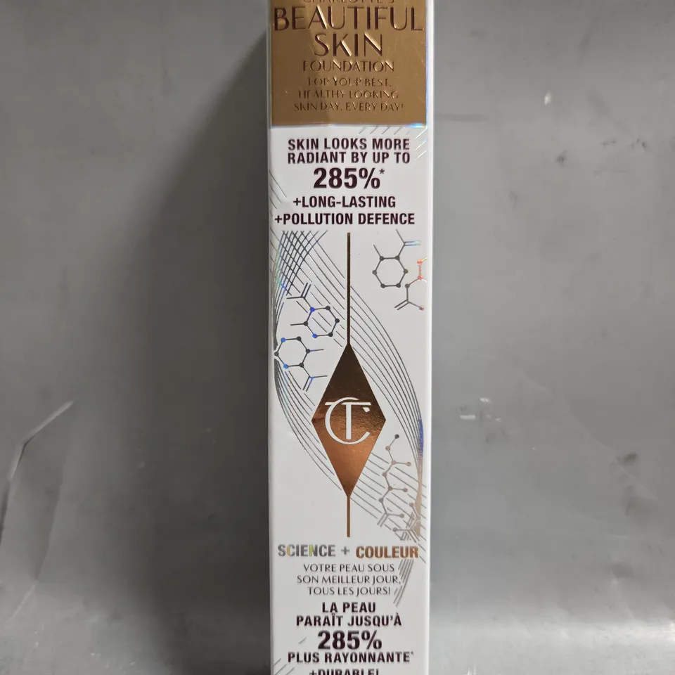 SEALED CHARLOTTE TILBURY CHARLOTTE'S BEAUTIFUL SKIN FOUNDATION 30ML #4 WARM 