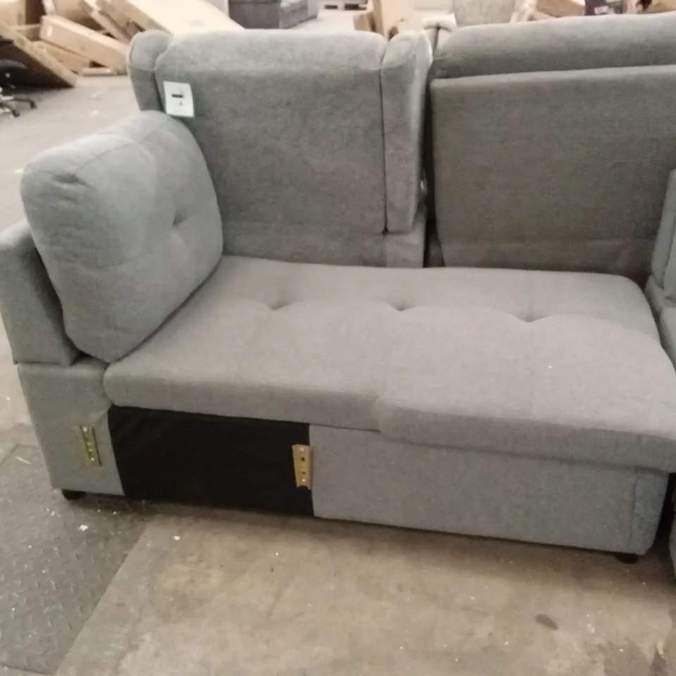 DESIGNER FABRIC SOFA BED - GREY