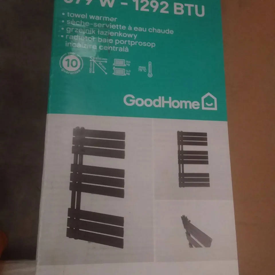 BOXED BOXWOOD TOWEL WARMER MATT BLACK