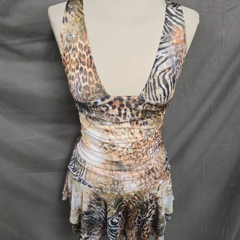 OUTCAST EMILIE MINI DRESS IN DUNE SIZE S