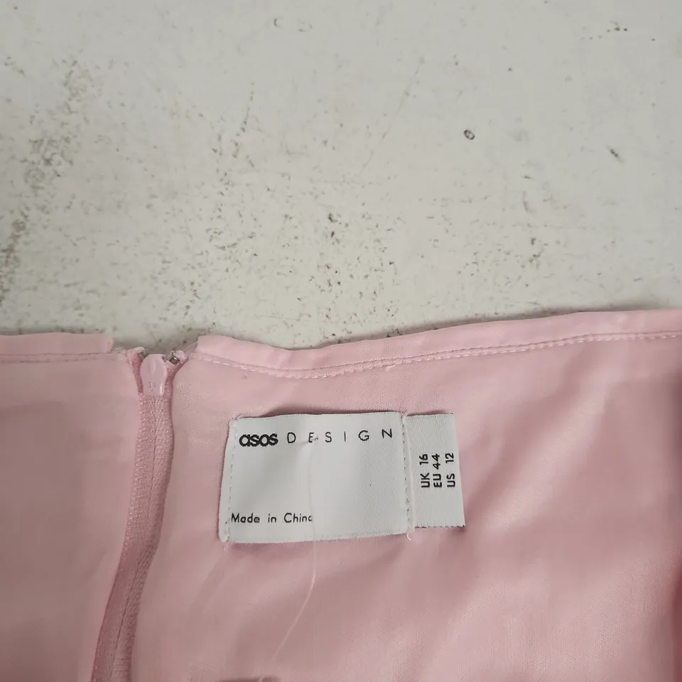 ASOS DESIGN PINK MIXED SEQUIN MINI SKIRT, UK 16 (US 12) – MADE IN CHINA