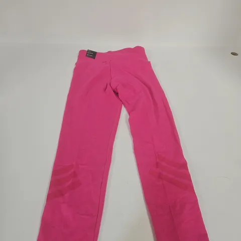 ADIDAS GIRLS' PINK LEGGINGS – 12YRS