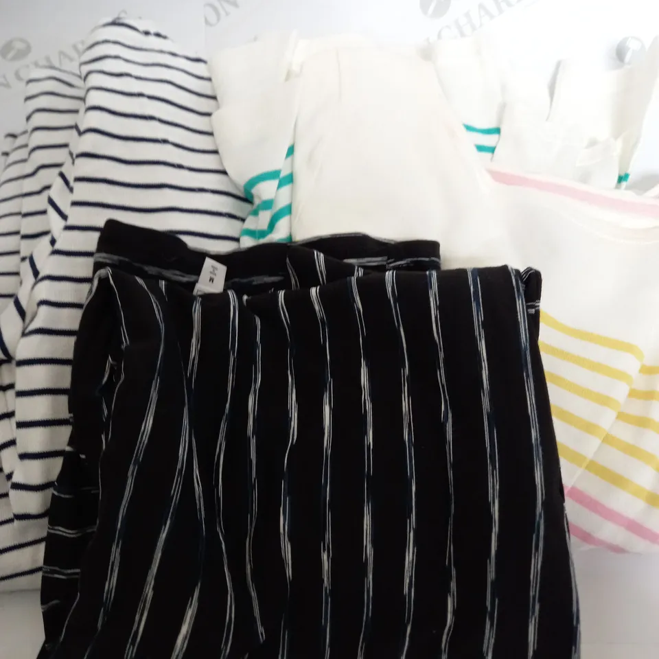 BOX OF APPROX 20 ASSORTED CLOTHING ITEMS TO INCLUDE - JUMPERS TOPS AND TROUSERS 