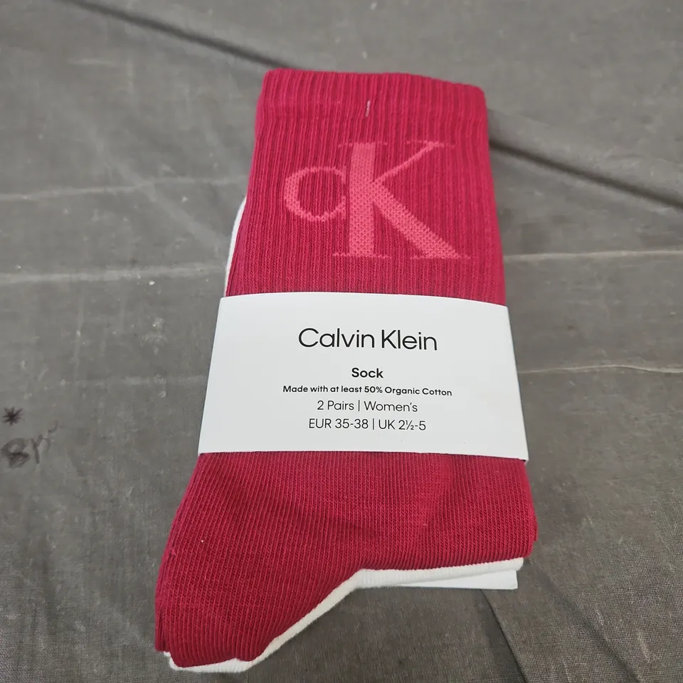 CALVIN KLEIN SOCKS – WOMEN'S, 2 PAIRS, UK 2½-5