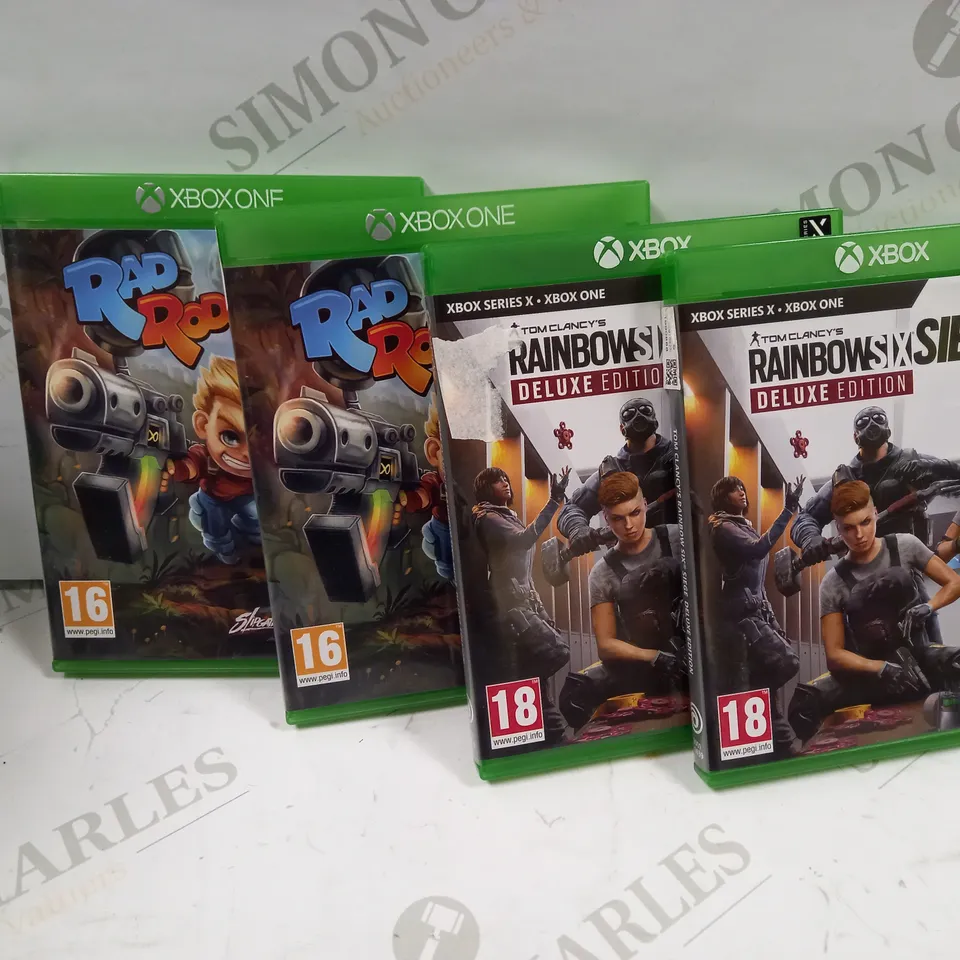 LOT OF 30  RAINBOW SIX SIEGE DELUXE EDITION AND RAD RODGERS GAMES  (XBOX ONE)