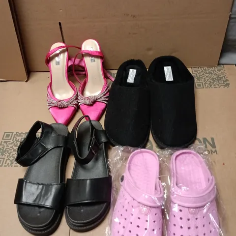 APPROXIMATELY 15 PAIRS OF ASSORTED SHOES TO INCLUDE - BOOTS - SLIPPERS - TRAINERS ETC