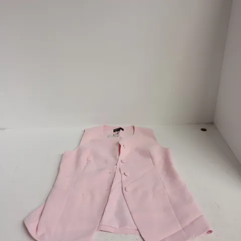 NOBODY'S CHILD IMMY LONGLINE WAISTCOAT – PINK, UK 16 (EU 44, USA 12)