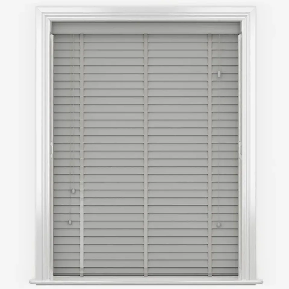 BOXED FAUXWOOD TAUPE VENETIAN BLIND 45 × 150