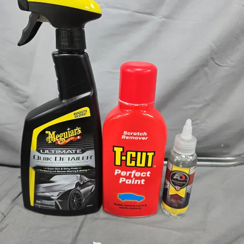 BOX OF ASSORTED ITEMS TO INCLUDE - T-CUT - FOAM CLEANER - DUEL / COLLECTION ONLY 