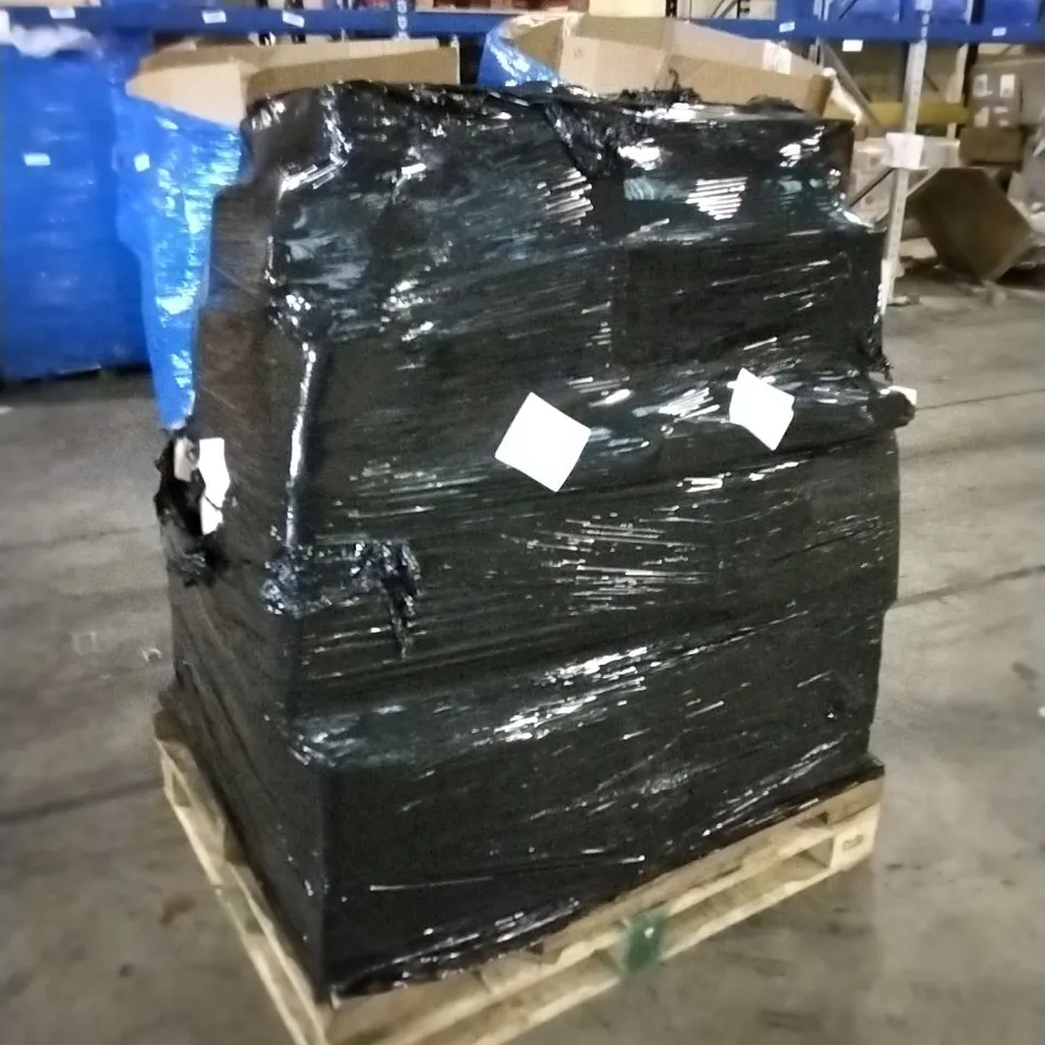 PALLET OF ASSORTED TECH INCLUDING GENERATORSCOPE, NEC PROJECTOR, TOSHIBA BARCODE PRINTER, EDIROL SPEAKERS, PEAVEY KEYBOARD AMPLIFICATION SYSTEM 