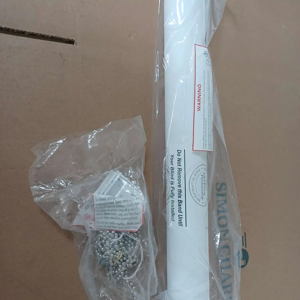 BRAND NEW BOXED JOHN LEWIS FABRIC BLIND APPROXIMATELY 52CM ACROSS