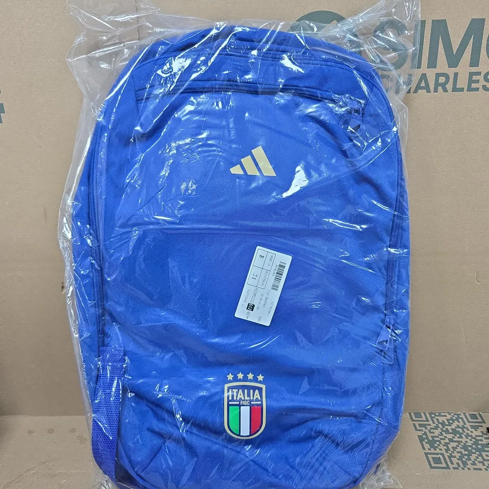 ADIDAS BLUE BACKPACK WITH FIGC ITALIA CREST