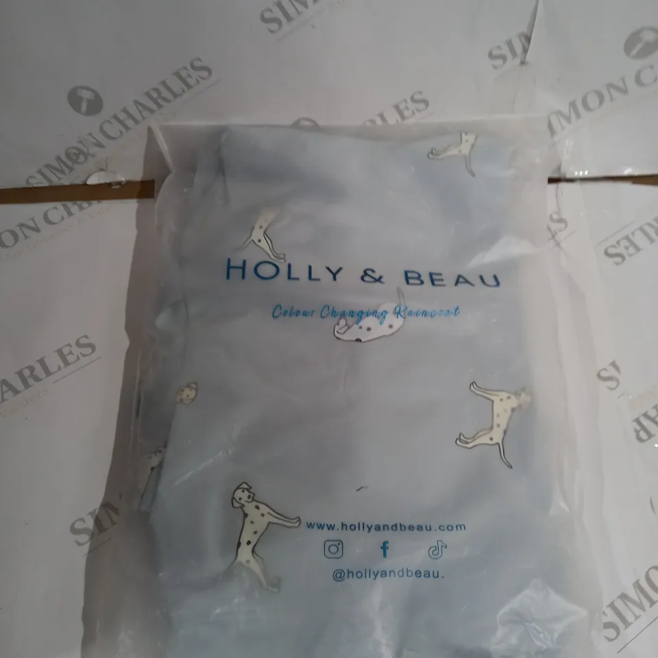 HOLLY AND BEAU COLOUR CHANGING RAINCOAT AGES 3-4