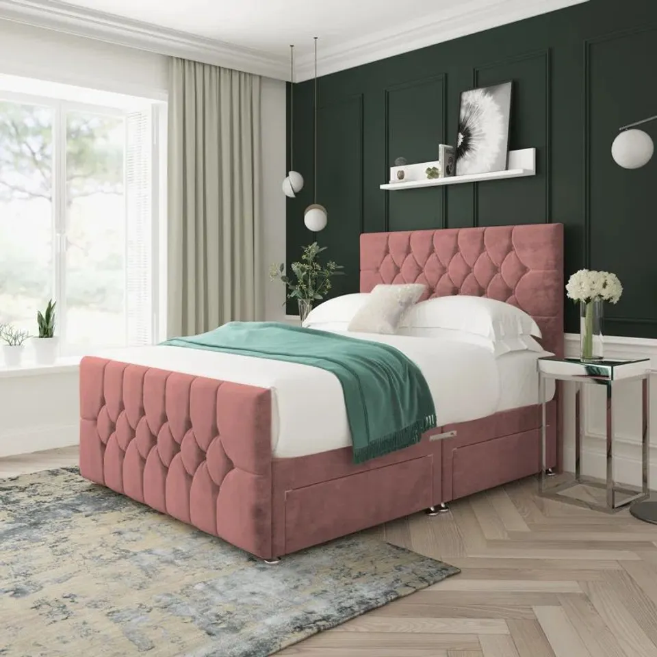 BAGGED DIVAN BED SET - PINK (3 PIECES)