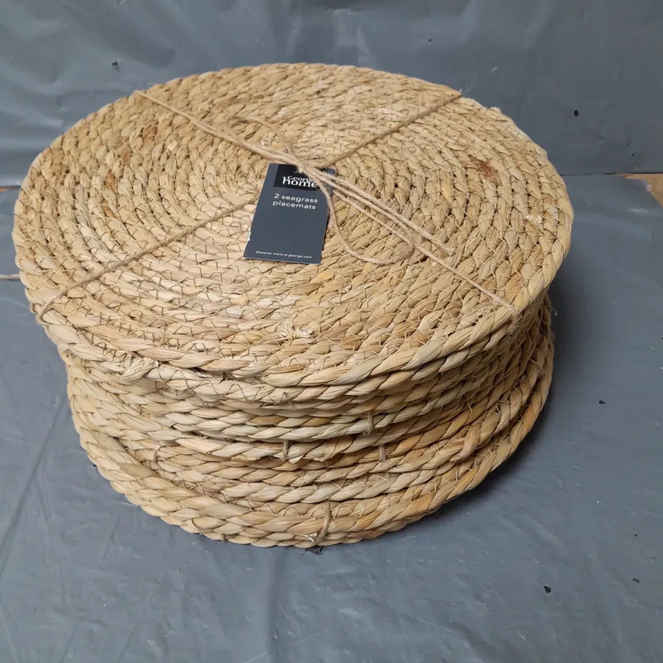 LOT OF 8 SETS OF 2 SEAGRASS PLACEMATS