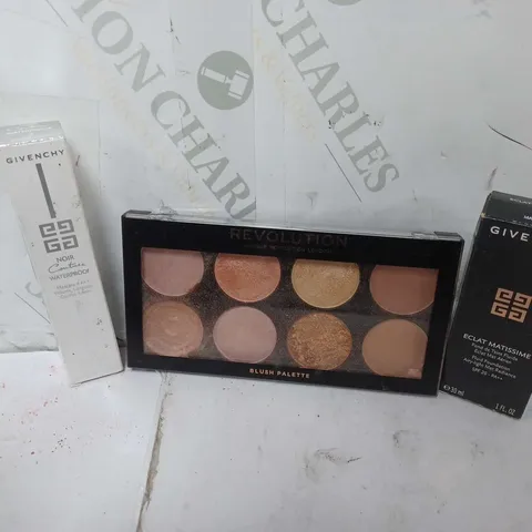 APPROXIMATELY 30 ASSORTED HEALTH & BEAUTY PRODUCTS TO INCLUDE REVOLUTION BLUSH PALETTE, GIVENCHY NOIR COUTURE WATERPROOF MASACARA, GIVENCHY FLUID FOUNDATION, ETC