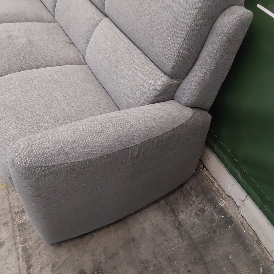 QUALITY BRITISH DESIGNER G PLAN THREE SEATER SOFA GREY FABRIC 