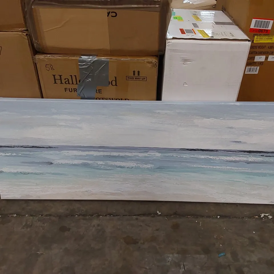 BOXED BEACH ON BY MARMONT HILL - WRAPPED CANVAS ART PRINT