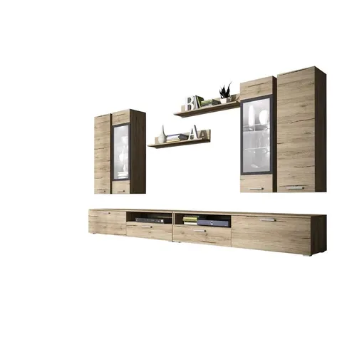 BOXED HUEYTOWN ENTERTAINMENT UNIT FOR TVS UP TO 88" (3 BOXES)