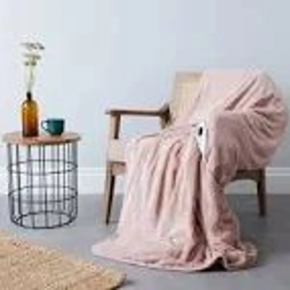COZEE HOME LUXURY RUCHED FAUX FUR ABD VELVETSOFT HEATED THROW
