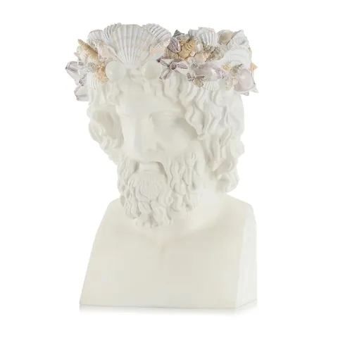 GARDEN REFLECTIONS COASTAL EDIT SEA KING BUST PLANTER