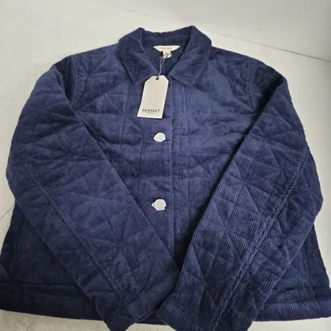 SEASALT CORNWALL INCOMING TIDE JACKET – NAVY QUILTED CORDUROY, UK 12