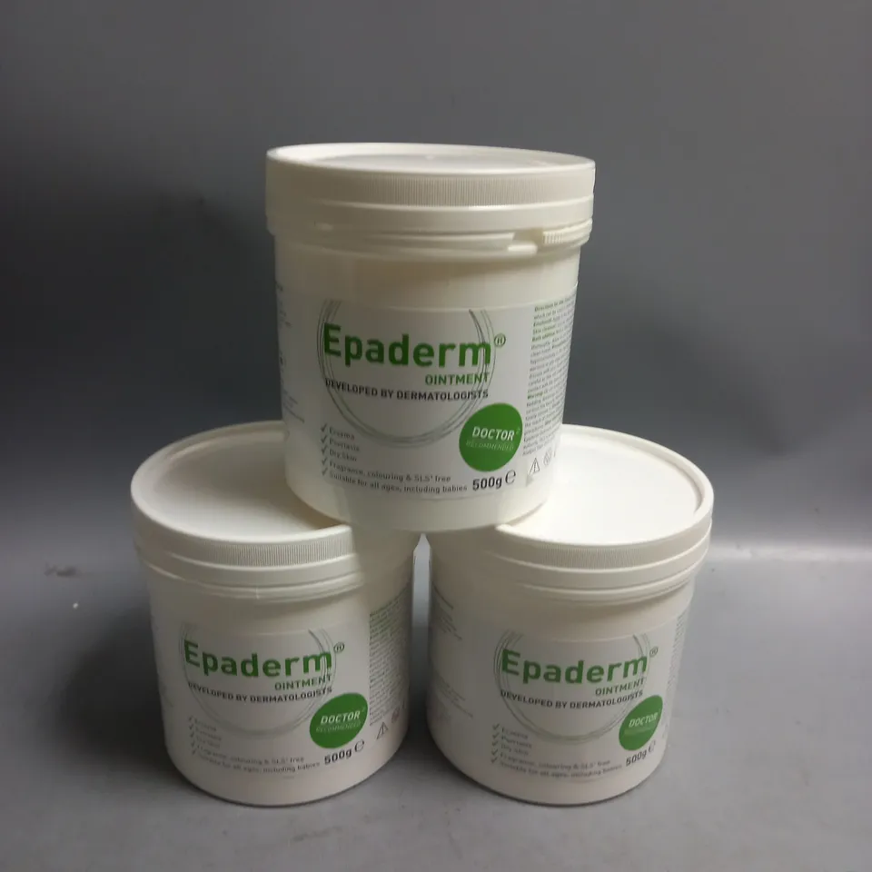 LOT OF 3 EPADERM OINTMENT 500G