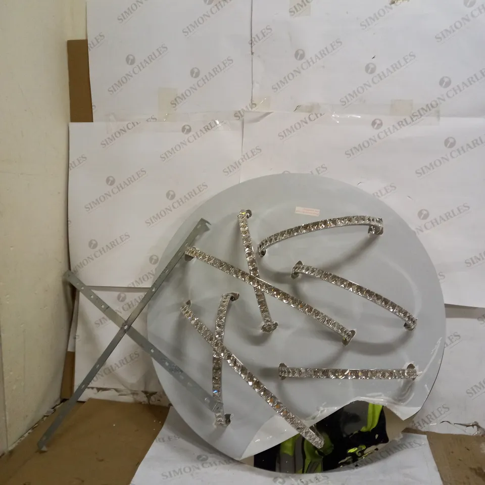 DAR LIGHTING ZANCARA 7LT FLUSH POLISHED CHROME AND CRYSTAL LED ZAN5050