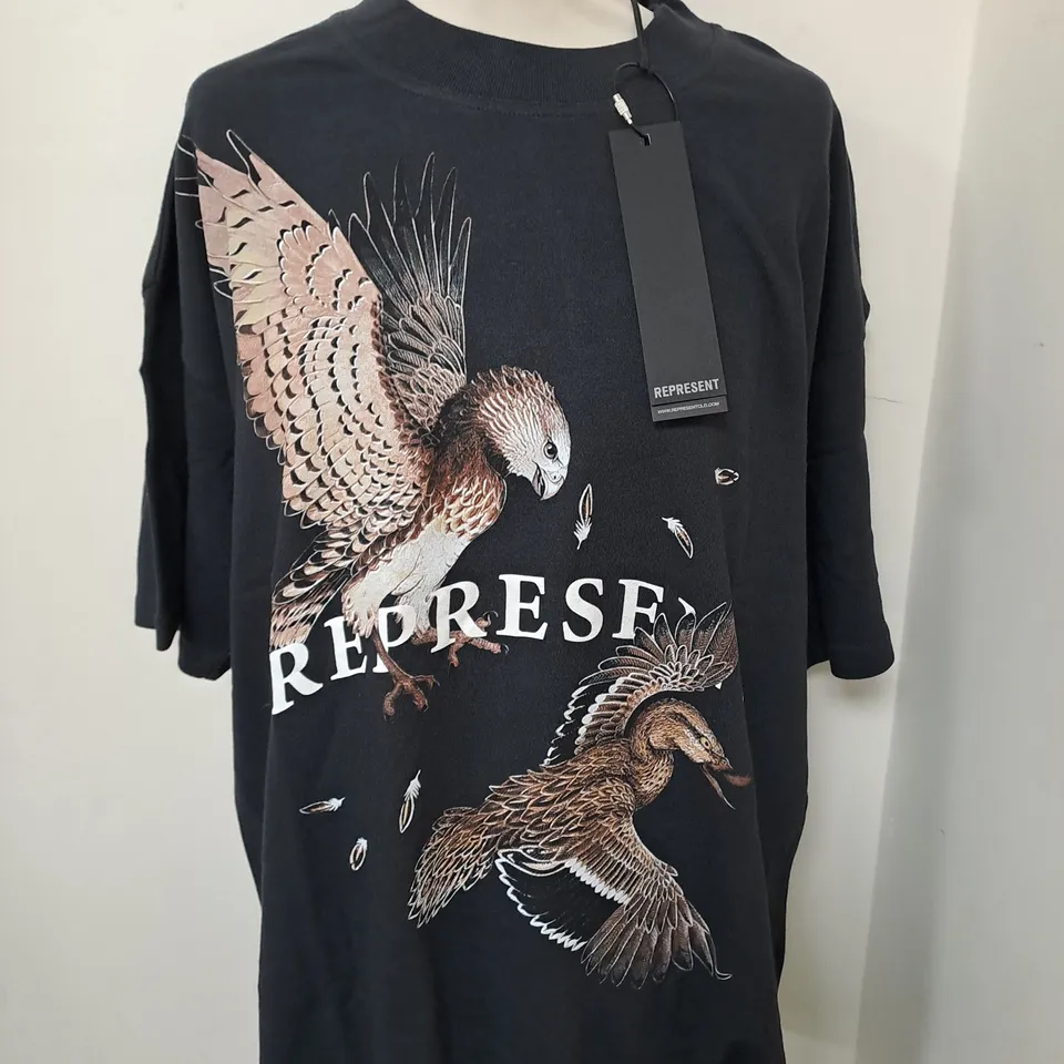 REPRESENT BIRDS OF PREY T-SHIRT SIZE L