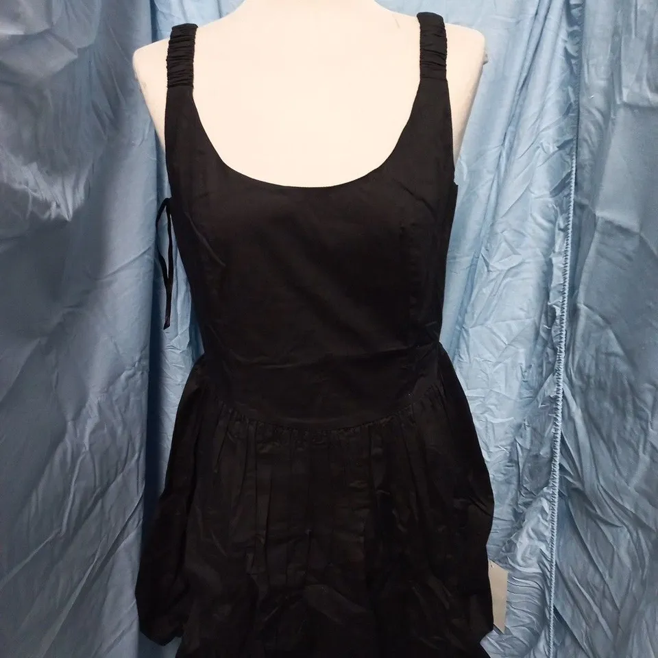 NOBODYS CHILD  LUXE BUBBLE HEM MINI DRESS, BLACK - SIZE 14