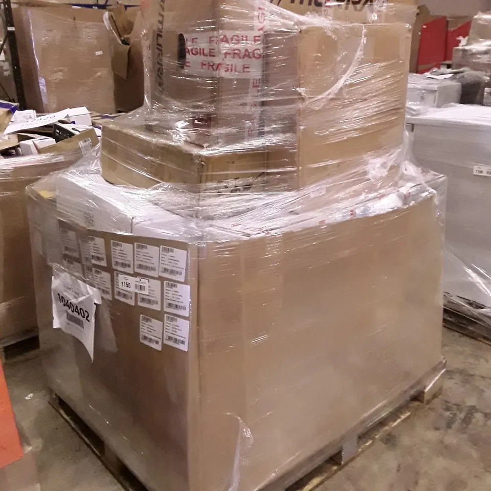 PALLET OF APPROXIMATELY 25 UNPROCESSED RAW RETURN HOUSEHOLD AND ELECTRICAL GOODS TO INCLUDE;