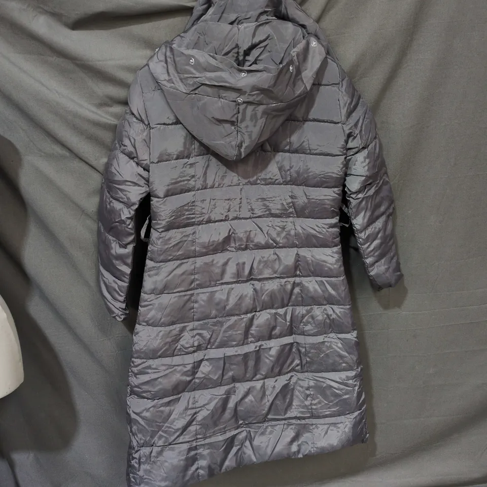 GREY PADDED HOODED COAT – WOMEN'S, SIZE M