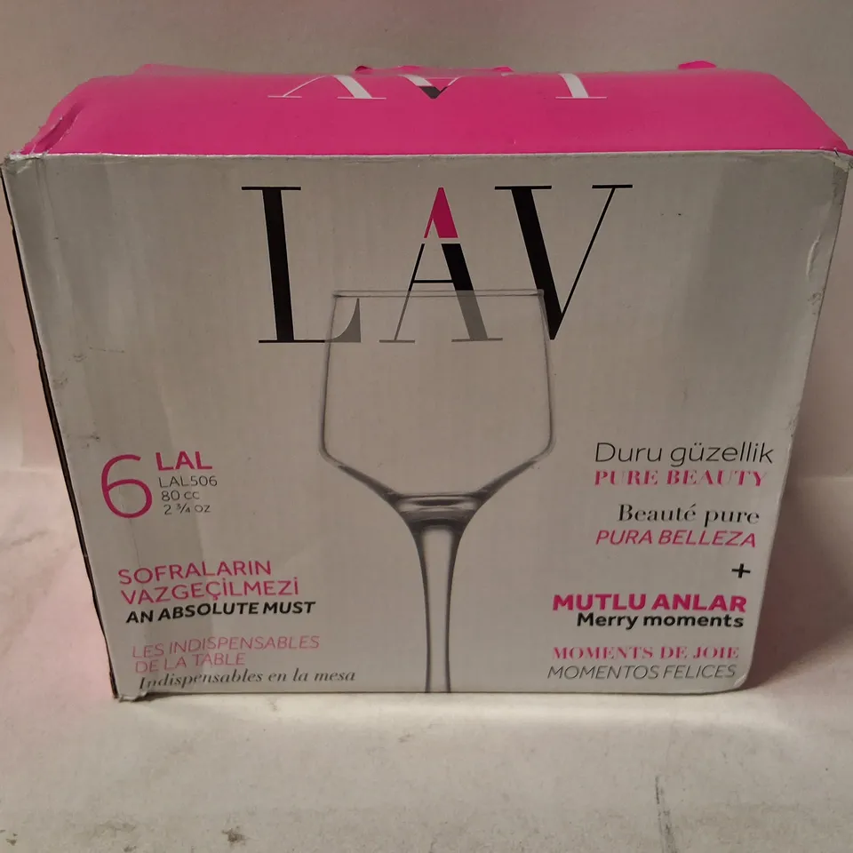LAV GLASSWARE SET – 6 TUMBLERS (BOXED)