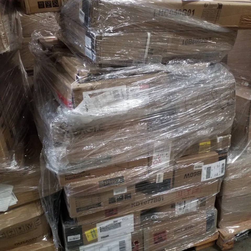 PALLET CONTAINING ASSORTED PRODUCTS INCLUDING FLOOR CABINET, SIDEBOARD & COAT RACK