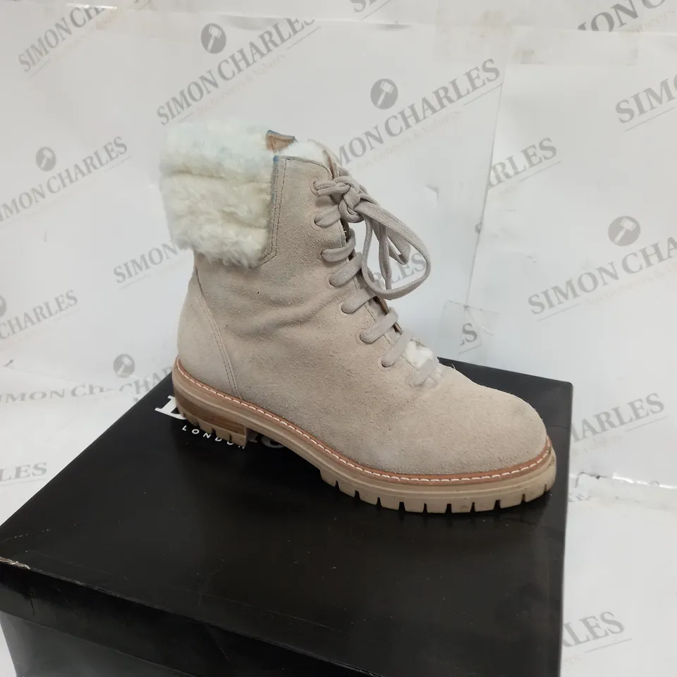 BOXED PAIR OF DUNE LONDON BOOTS WITH ZIPPER