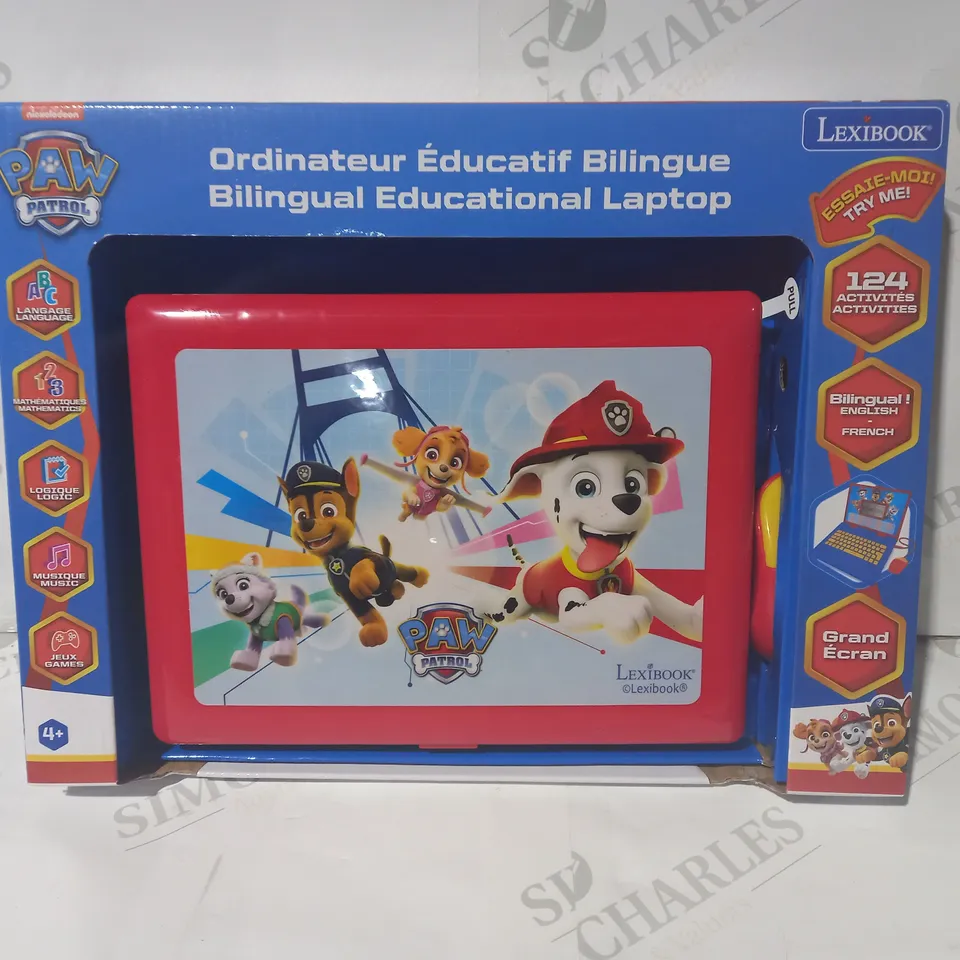 LEXIBOOK PAW PATROL BILINGUAL EDUCATIONAL LAPTOP