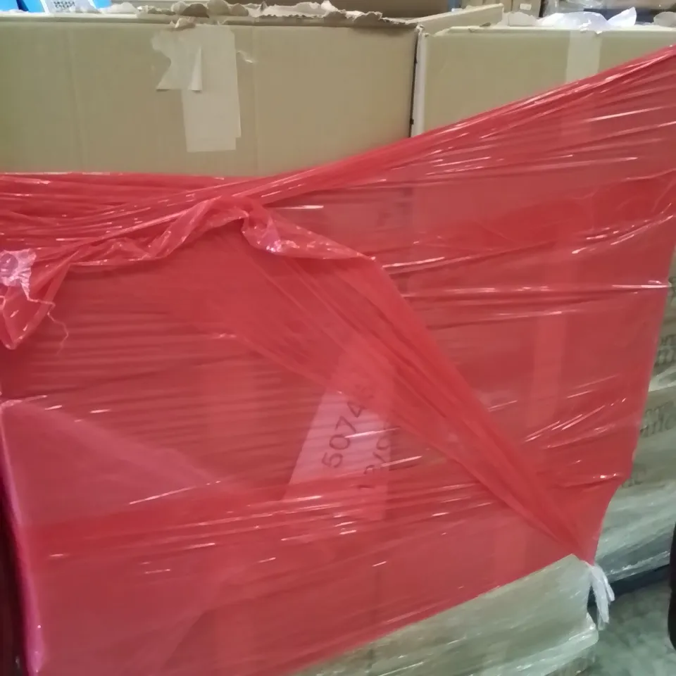 PALLET CONTAINING VARIOUS ASSORTED BOXED HOUSEHOLD ITEMS TO INCLUDE: ELECTRONIC CALCULATORS, CANVAS BAGS, CLOTHING, CELEBRATION CONFETTI AND LOTS MORE UNMARKED BOXED ITEMS 