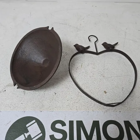 BOXED CAST IRON BIRD GARDEN ORNAMENT