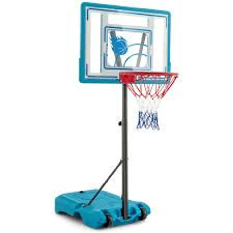 BOXED COSTWAY BLUE SWIMMING POOL BASKETBALL HOOP SET