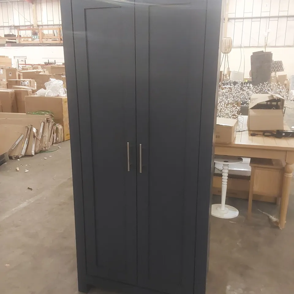 NAPANOCH 2 DOOR WARDROBE FINISH: NAVY