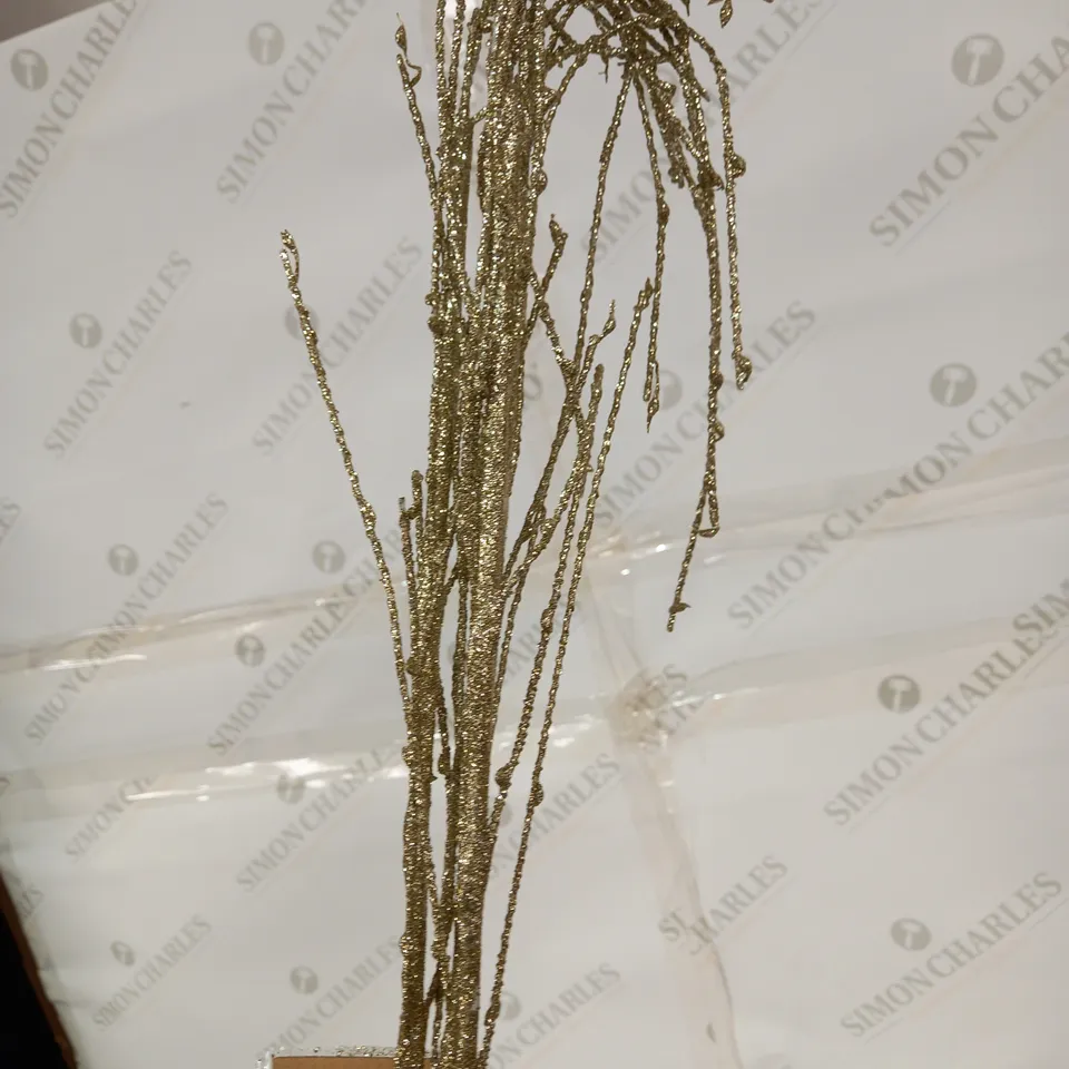 ALISON CORK PRE-LIT SET OF GLITTER SPRIGS CHAMPAGNE