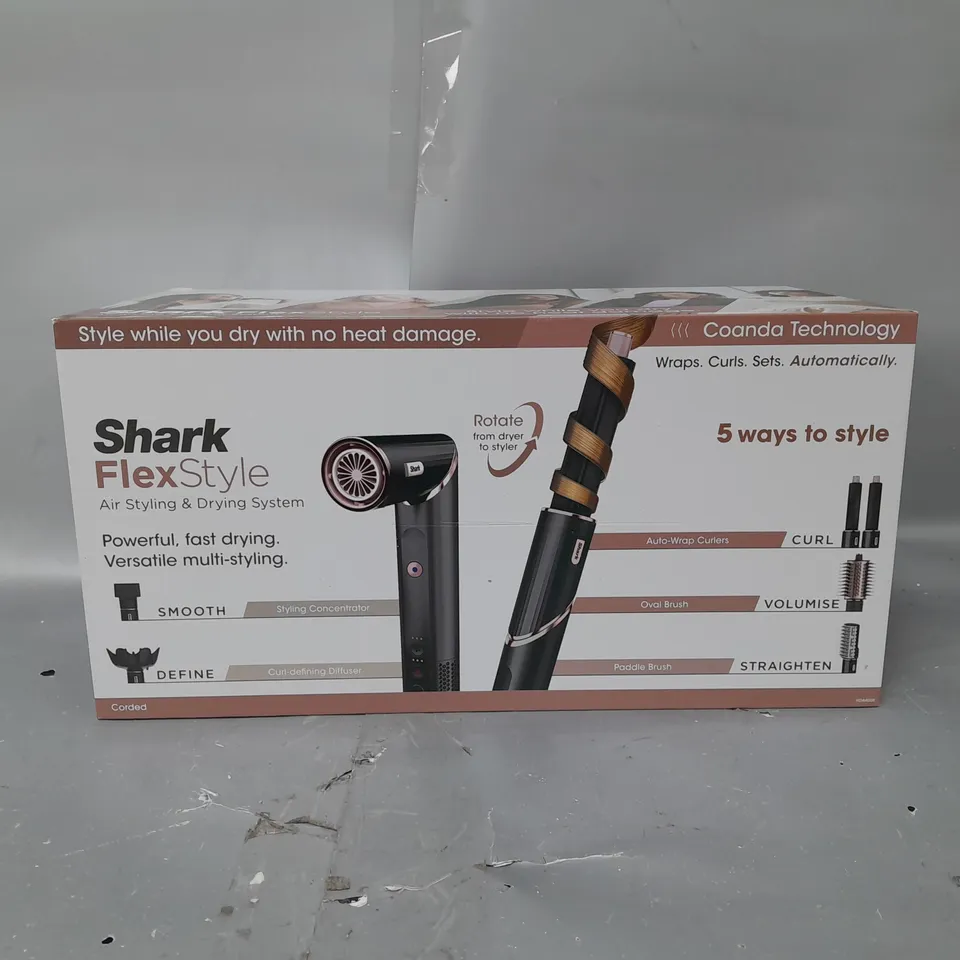 BOXED SHARK FLEXSTYLE HAIR STYLER AND DRYER 