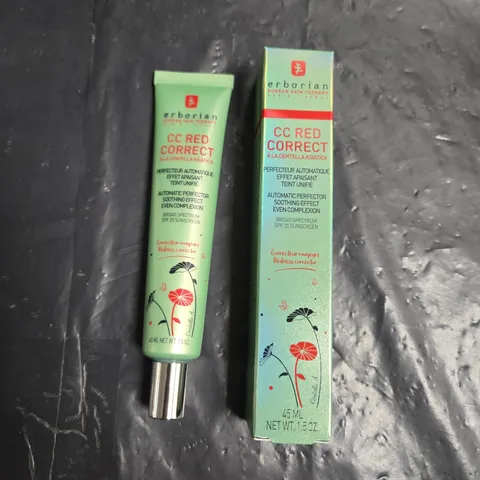 ERBORIAN CC RED CORRECT SKIN PERFECTOR – FACIAL SKIN CARE (CC CREAM), 45 ML, BOXED