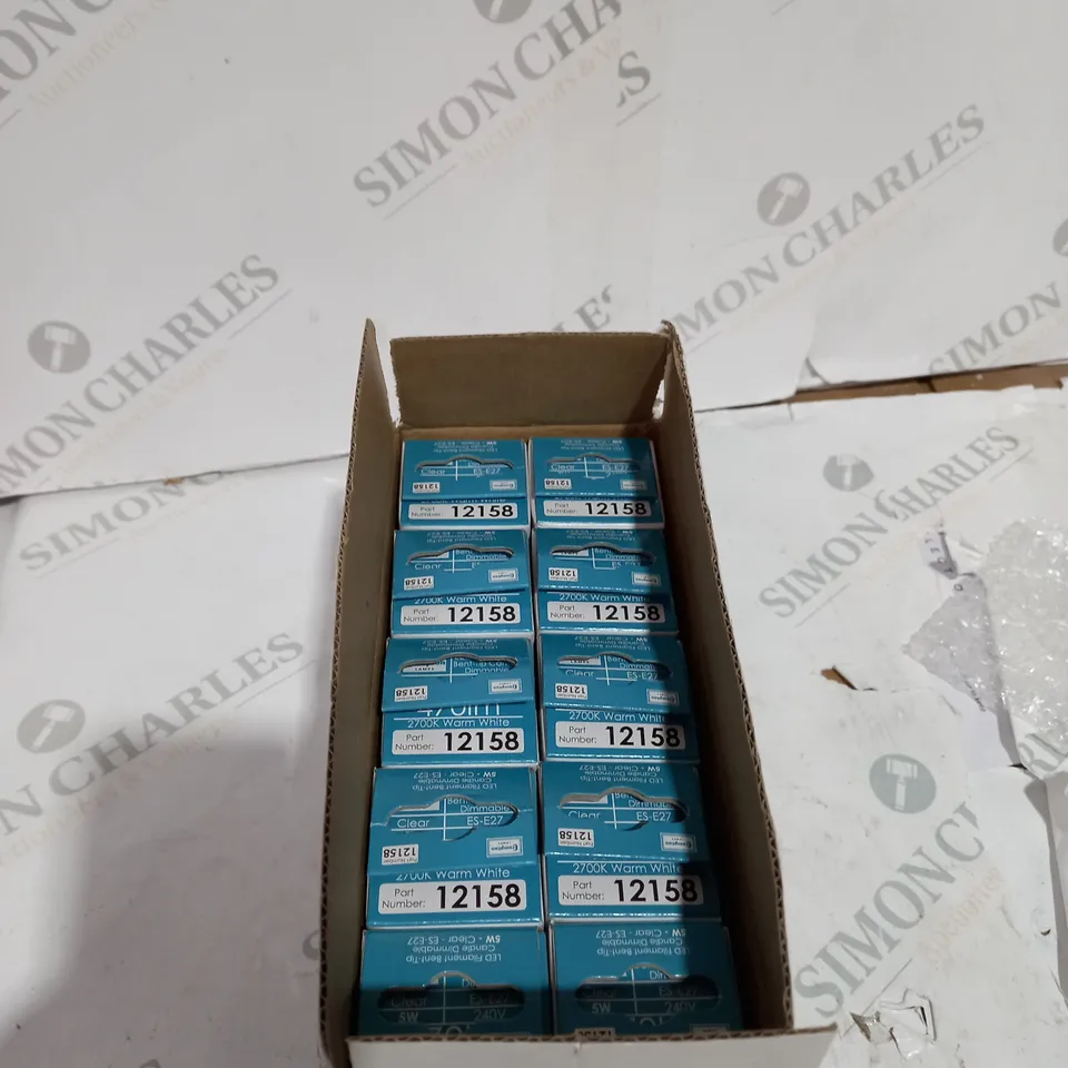BOX OF 10 LED FILAMENT BENT TIP CANDLE WARM WHITE BULBS