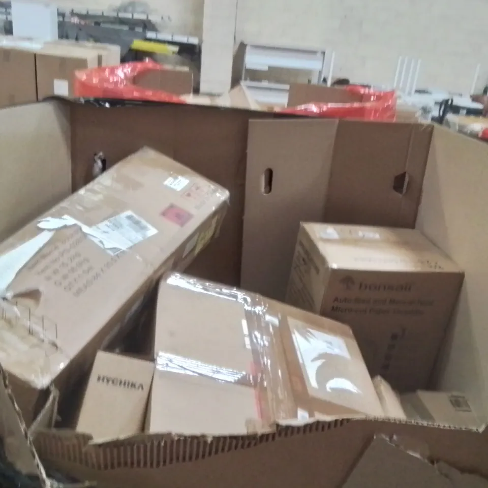 PALLET OF ASSORTED HOUSEHOLD GOODS AND PRODUCTS TO INCLUDE;SELF CLEANING CAT LITTER BOX,INDUCTION COOKER,CAMPING COT
