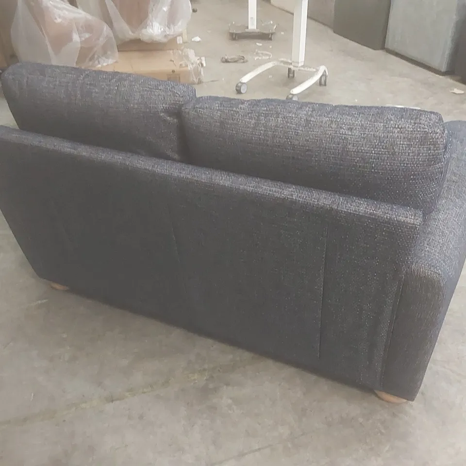 DESIGNER SMALL 2 SEATER FABRIC UPHOLSTERED SOFA 