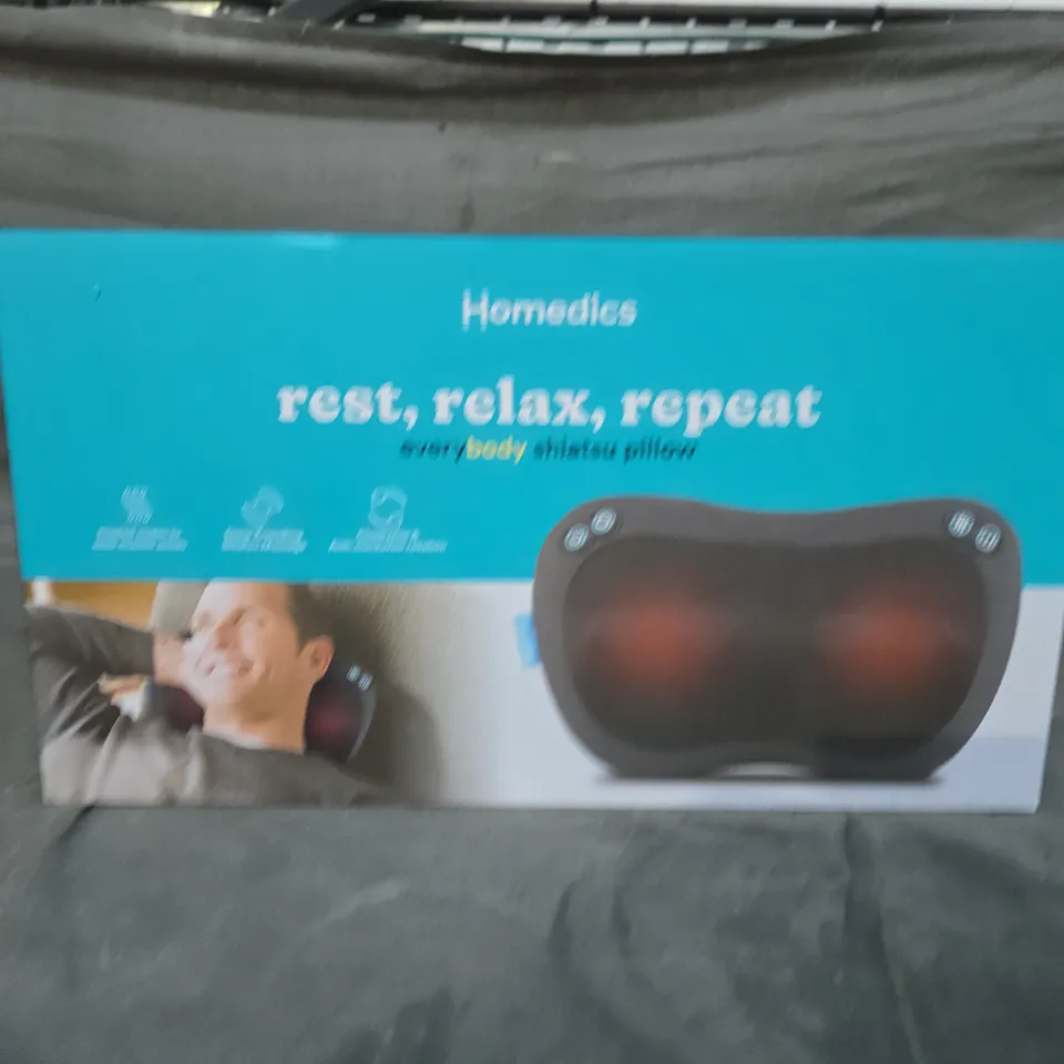 HOMEDICS REST, RELAX, REPEAT SHIATSU PILLOW – BOXED 