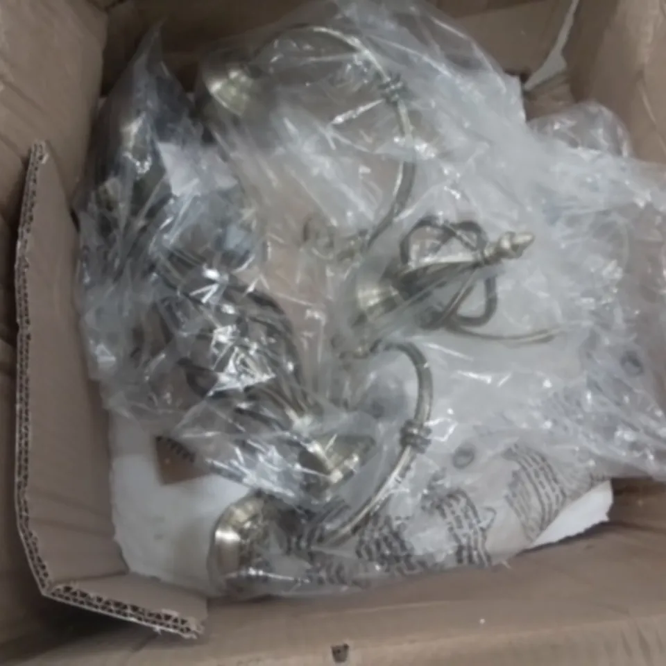 BOXED KINGSWOOD ANTIQUE BRASS SCROLL 3 WAY LIGHT (1 BOX)